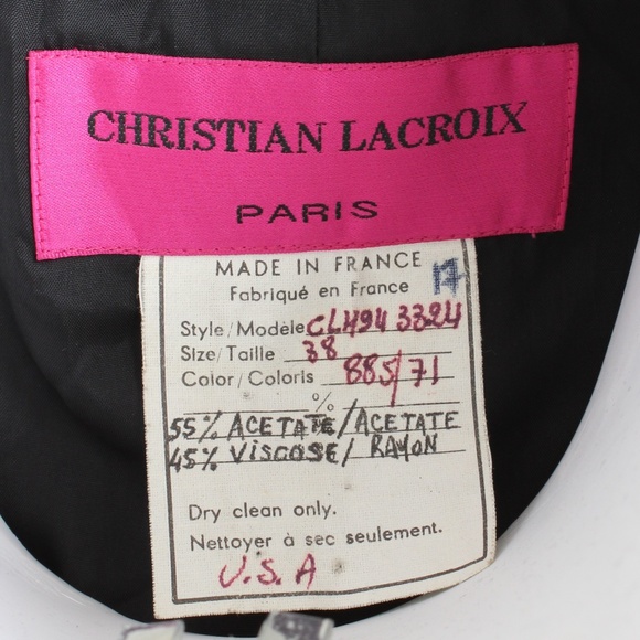 Christian Lacroix Jacket Embellished Stars Abstract Sculptural Collar Vintage - Picture 13 of 13